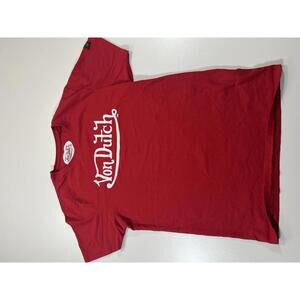 Von Dutch Red Logo Men's T-Shirt Large